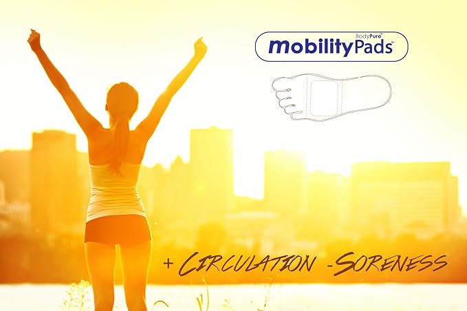 | Mobility Circulation Foot Patches | Made with Lavender, White Tourmaline, Capsaicin | Adhesive Patch Increased Sensation | Relief Pads for Soreness & Pain | Blood Circulation Pads | White-StrideForce Fitness