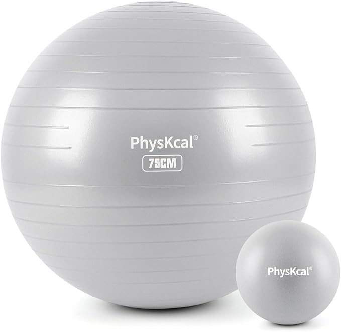 Yoga Ball for Exercise, Pilates Set, 4 Sizes Fitness Ball for Workout, Birthing, Pregnancy, Physical Therapy- Pump Included-StrideForce Fitness