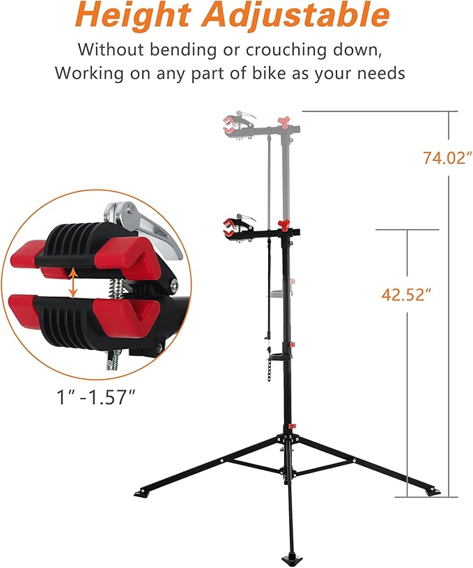 UNISKY Bike Repair Stand for Maintenance Height Adjustable Rack with Quick Release Bicycle Mechanics Maintenance Workstand-StrideForce Fitness