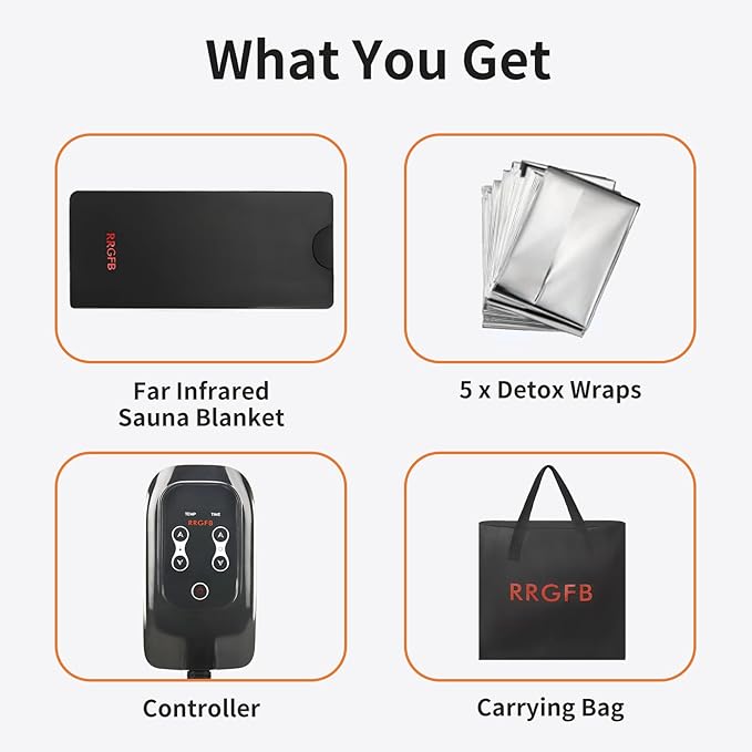 Low EMF Portable Infrared Sauna Blanket for Detox and Home Relaxation, Adjustable 1-60 Min Timer, 95-167℉ Temp Range, 6 ft x 2.95 ft, Durable PU Leather Cover-StrideForce Fitness