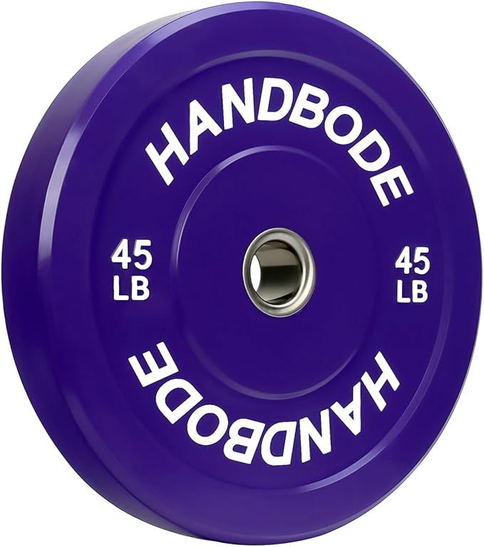 Colored Bumper Weight Plates Olympic Weight Plate Set 2-Inch, 10/15/20/25/35/45/55 lb Barbell Weight Plates Set for Home Gym, Rubber Strength Training Weights Plates for Weight Lifting-StrideForce Fitness