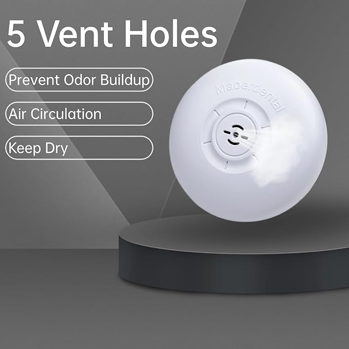 2 Pack Retainer Case,Aligner Case with Vent Holes, Compatible with Invisalign, Mouth Guard Cases，Portable Slim Travel Cute Orthodontic Retainer Cases (White Gray)