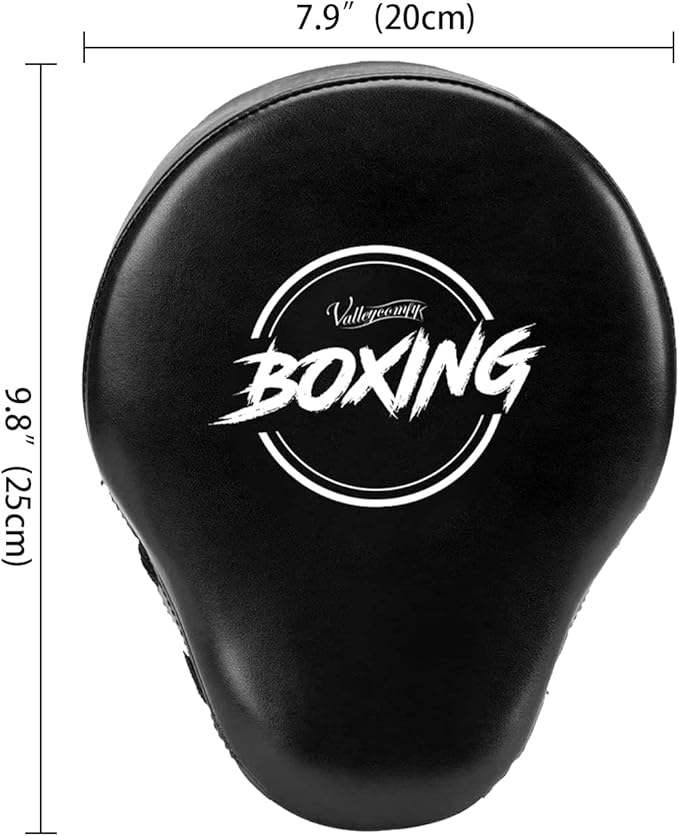 Valleycomfy Boxing Curved Focus Punching Mitts- Leatherette Training Hand Pads-StrideForce Fitness