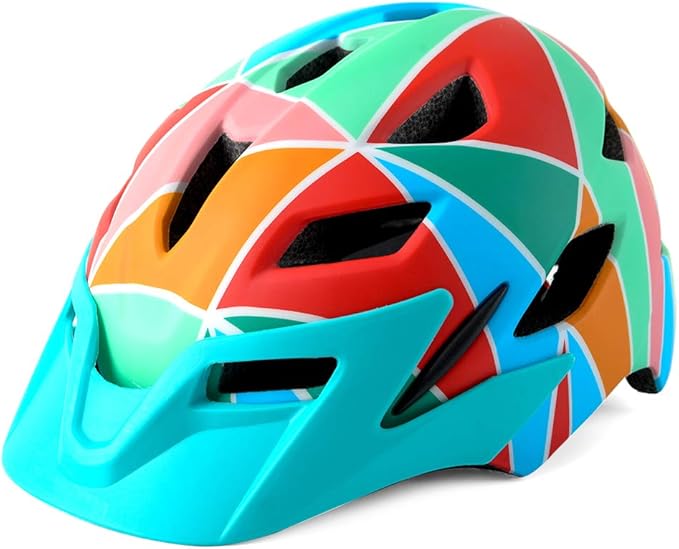 Kids Bike Helmet,Bavilk Kids Boys Girls Bike Helmets with LED Light Detachable Visor Children Youth Teen Multi-Sport for Skating Cycling Scooter Skateboard Adjustable & Lightweight 19.7"-22.4"-StrideForce Fitness
