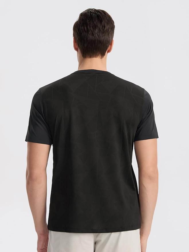 Mens Seamless Workout T-Shirts Lightweight Moisture Wicking Running Hiking Camping Tennis Pickleball Shirts for Men-StrideForce Fitness