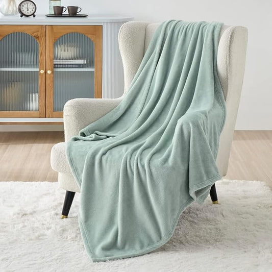 Bedsure Twin XL Fleece Blanket Dorm Bedding - Lightweight Soft Cozy Blankets for Bed, Sofa, Couch, Travel, Camping, Sage Green, 66"x90"-StrideForce Fitness