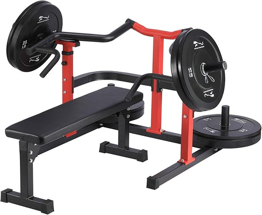 Chest Press Machine, Weight Bench Press Machine, Adjustable Flat Incline Bench with Independent Converging Arms, Multifunctional Bench Press Rack for Home Gym Equipment-StrideForce Fitness