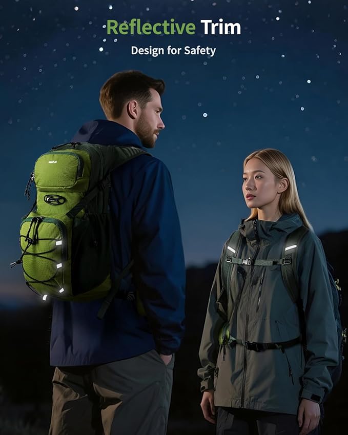 ECOHUB Hydration Backpack for Men Women, 20L Lightweight Hiking Daypack Cycling Backpack with 2L Water Bladder, Insulated Hydration Pack with Waist Pack-StrideForce Fitness