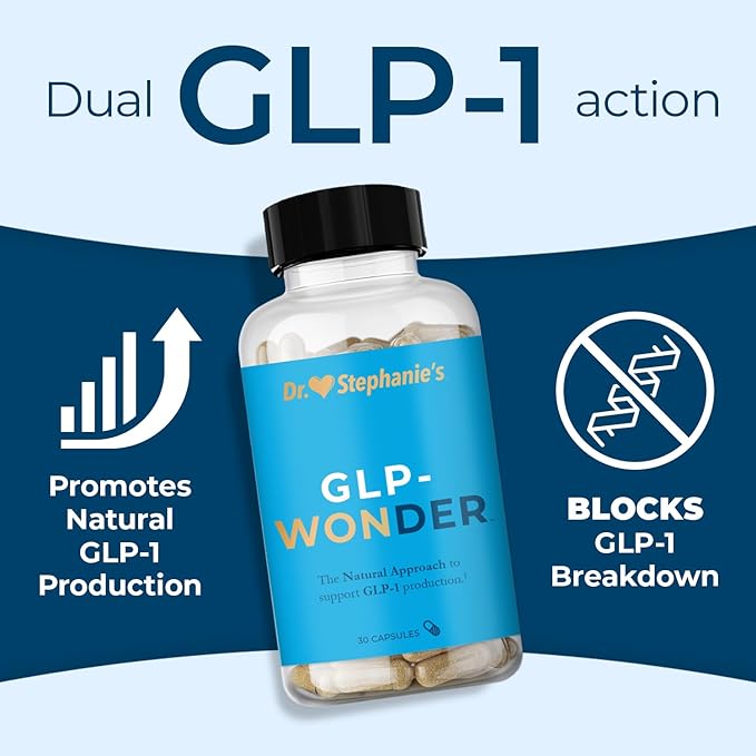 Dr. Stephanie's GLP-Wonder Natural GLP-1 Boosting Supplement - Control Hunger & Appetite, Fight Cravings - Side-Effect Free Support-StrideForce Fitness