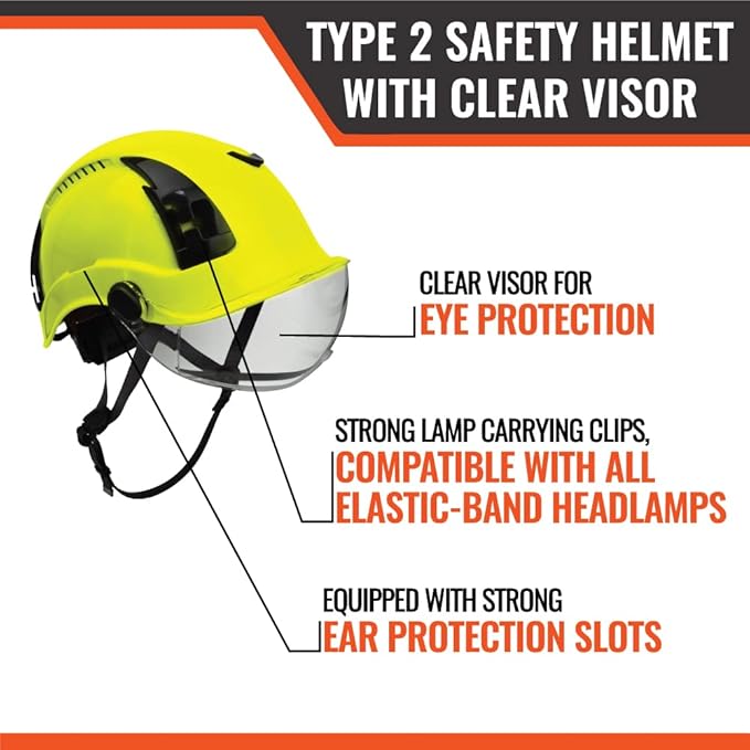 Malta Dynamics APEX Type 2 Safety Helmet – OSHA and ANSI Z89.1 Compliant Safety Hard Hats for Construction Workers and Vented Helmet for Head Protection-StrideForce Fitness
