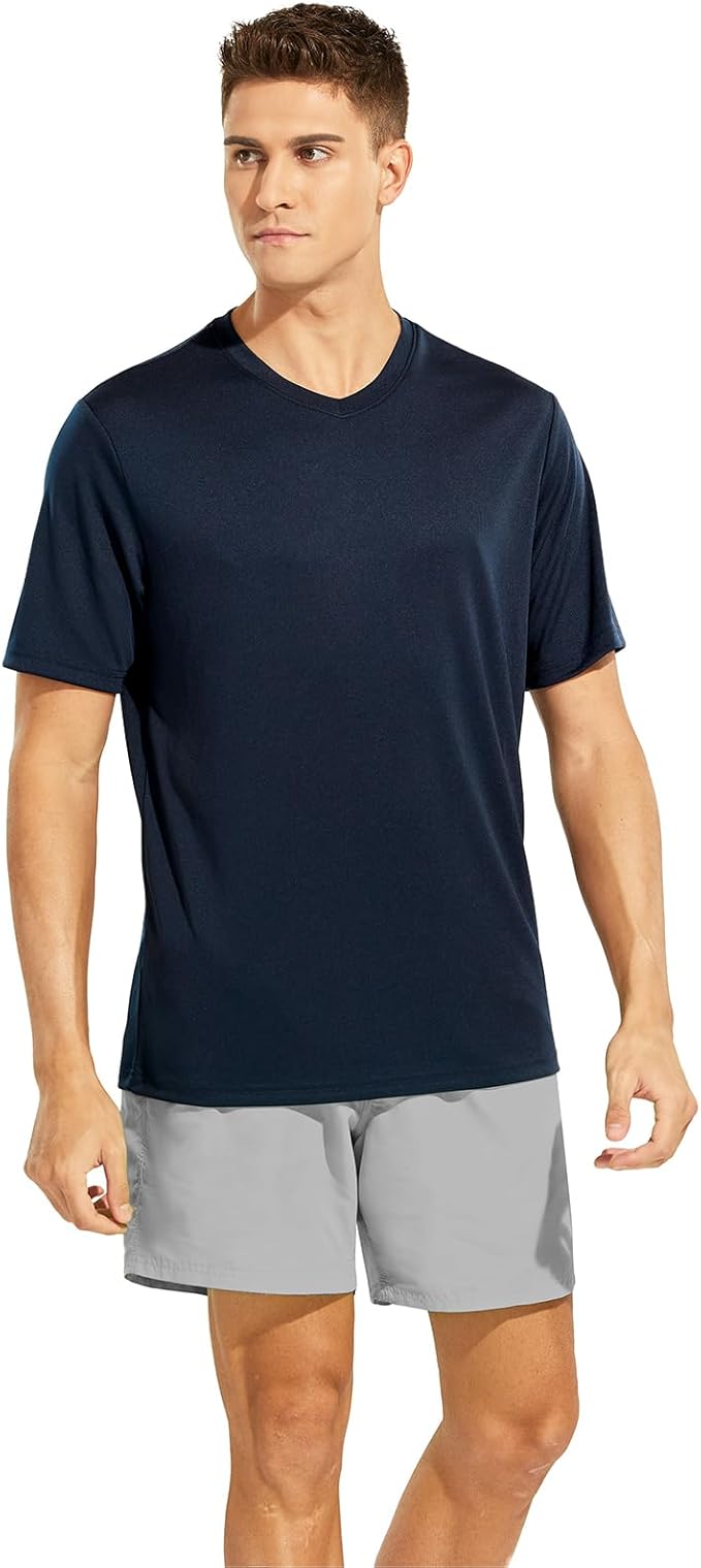 MIER Men's Quick Dry Workout Shirts Moisture Wicking Running Athletic Performance T-Shirts Recycled Polyester Top Tee-StrideForce Fitness