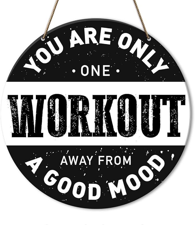 Gym Sign Decor, Home Gym Sign, Workout Room Fitness Room Decor Gym Sign Decoration, Gym Gift for Trainer Exercise Lover, Your Are Only One Workout-StrideForce Fitness
