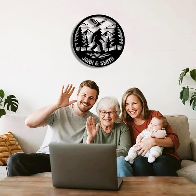 Personalized Metal Name Sign | Custom Family Wall Art & Split Letter Name | Indoor Metal Decor Gift | Decorations for Dad Mens Home Garden-StrideForce Fitness