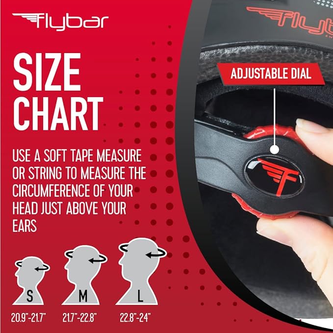 Flybar Bike Helmet- Multi Sport Dual Certified Adjustable Dial, Lightweight Skateboard Helmet, Roller Skating, Pogo, Electric Scooter, Snowboard, Boys and Girls Kids- Adults Helmets-StrideForce Fitness