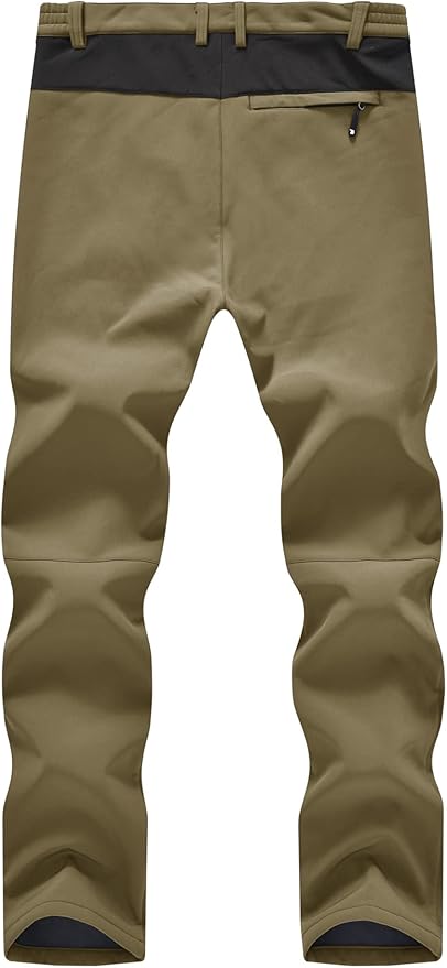 YSENTO Men's Fleece Lined Ski Snow Pants Winter Waterproof Softshell Insulated Hiking Cargo Pants-StrideForce Fitness