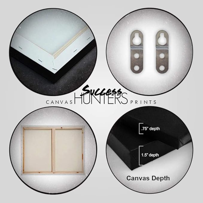 SuccessHunters Boxing Gloves Neon Canvas, Motivational Wall Decor, Office Art Artwork, Entrepreneur Motivation, Hustle Artwork, Boxing Bright Decor, Fighter Gym Sign, Hustler Art Neon Sign (8 x 8 in)-StrideForce Fitness