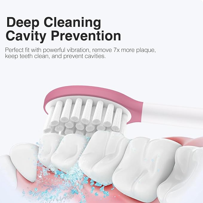 Kids Replacement Heads for Philips Sonicare Kids Toothbrush Heads,for Phillips Sonicare HX6042/94, HX6340,HX6321,HX6320/30,Standard Child Brush Head for Philips Sonic Care,5 Pcs, Pink