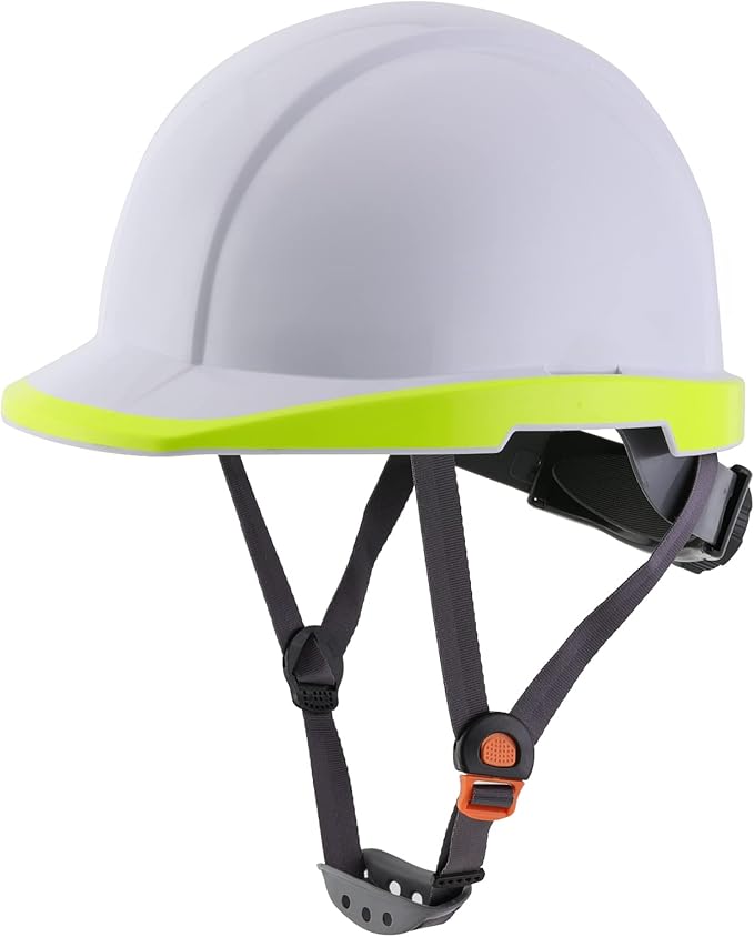 LOHASPRO Hard Hats Electrician Construction Work Safety Helmet Cap Style ANSI Z89.1 Approved OSHA Hardhat Men Electrical Worker Hard Hat with Chin Strap Type I Class C,E&G (P0 White)-StrideForce Fitness