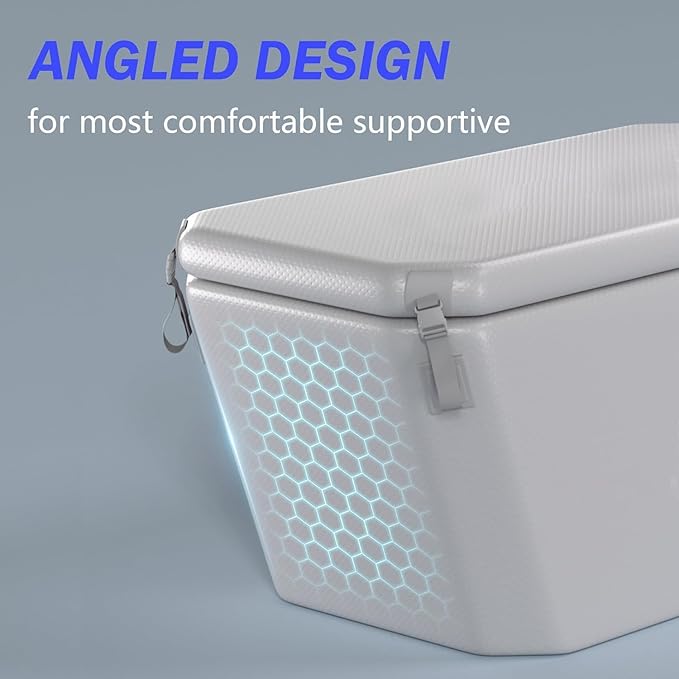 Angled Cold Plunge Tub Portable Ice Bath Tub for Athletes Fitness Recovery Water Chiller Compatible Cold Plunge Outdoor Ice Bathtub (Gray without Logo)-StrideForce Fitness