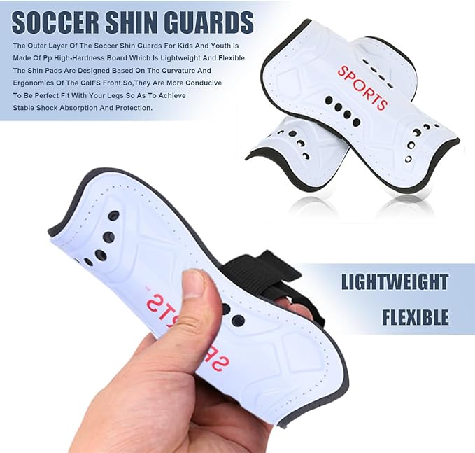 Youth Soccer Shin Guards for Kids Shin Pads Child Calf Protective Gear Protective Soccer Equipment for Boys Girls Children 3-15 Years Old-StrideForce Fitness