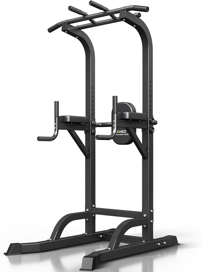 Power Tower Pull Up Bar and Dip Station, Multi-Function Home Gym, Strength Training Fitness Equipment, Height Adjustable-StrideForce Fitness