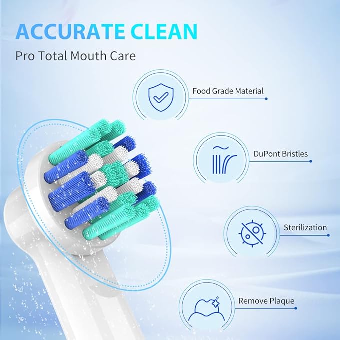 Replacement Toothbrush Heads for Oral B Braun(Individually Packaged),16 Pack Professional Electric Toothbrush Heads Compatible with Oral B 7000/Pro 1000/9600/ 5000/3000/8000 (16 Count)