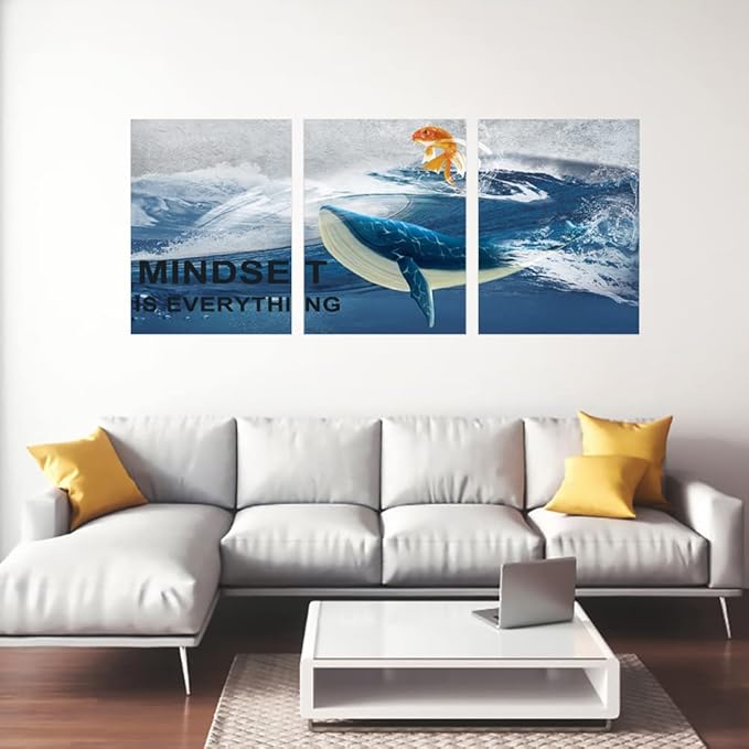 Inspirational Canvas Paintings 3 Panels Motivational Wall Art Inspirational Wall Art Entrepreneur Quotes Artwork Painting Picture for Framed Office Home Decoration Living Room Bedroom 36''W x 16''H-StrideForce Fitness
