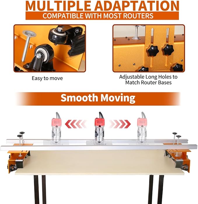 Router Sled, Slab Flattening Jig, 58 inches Router Sled for Flattening Slabs,Adjustable Trimming Planing Machine for Woodworking-StrideForce Fitness