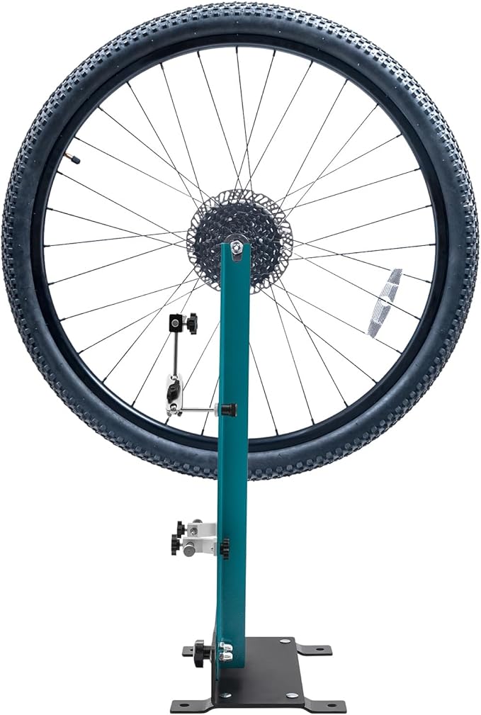 Bicycle Wheel Truing Stand, 360° Swivel Bike Workstands Truing Stand Bicycle Wheel Balancer Adjustable Width 3.5-5.9 Inches with Utility Knob for Wheels Of Children's Bikes, Folding Bikes-StrideForce Fitness
