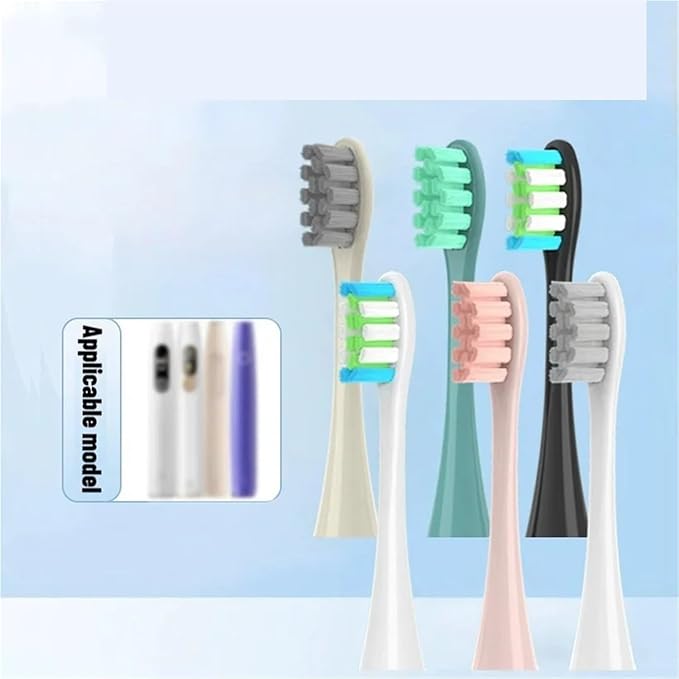 6Pcs Suitable,Compatible for OCLEAN/OKLIN X Electric Toothbrush Head One/SE/XPRO/Z1/AIR Universal Replacement(BK 6Pcs)