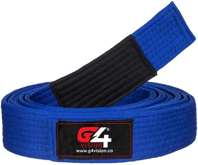 G4 VISION Jiu Jitsu Belt BJJ Belts Brazilian Adult A1 A2 A3 A4 Black Brown Purple Blue White-StrideForce Fitness