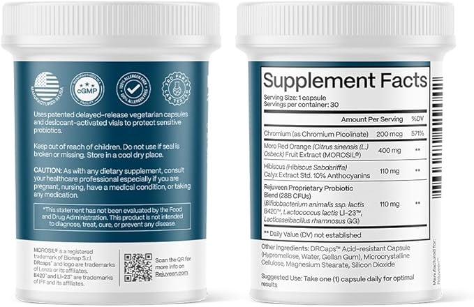 Provitalean Metabolism Fuel for Women | Mute Cravings for Belly Fat & Resistant Waistlines | B420 Probiotic, Morosil, Chromium | Vegetarian, Stimulant-Free, Gluten-Free | 30 Ct-StrideForce Fitness