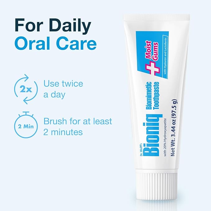 Bioniq Plus Biomimetic Toothpaste with 20 Percent Hydroxyapatite for Teeth and Gums I Clinically Tested I 3.44 Oz