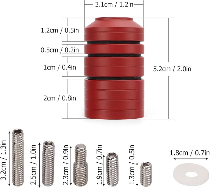 VBESTLIFE Archery Bow Stabilizer Weight Kit, Detachable Aluminum Alloy Counterweight Kit for Recurve Bow and Compound Bow-StrideForce Fitness