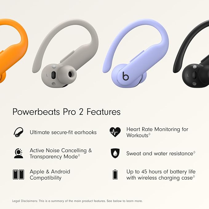 Beats Powerbeats Pro 2 Wireless Bluetooth Earbuds with Apple Care+ (2 years) - Hyper Purple-StrideForce Fitness