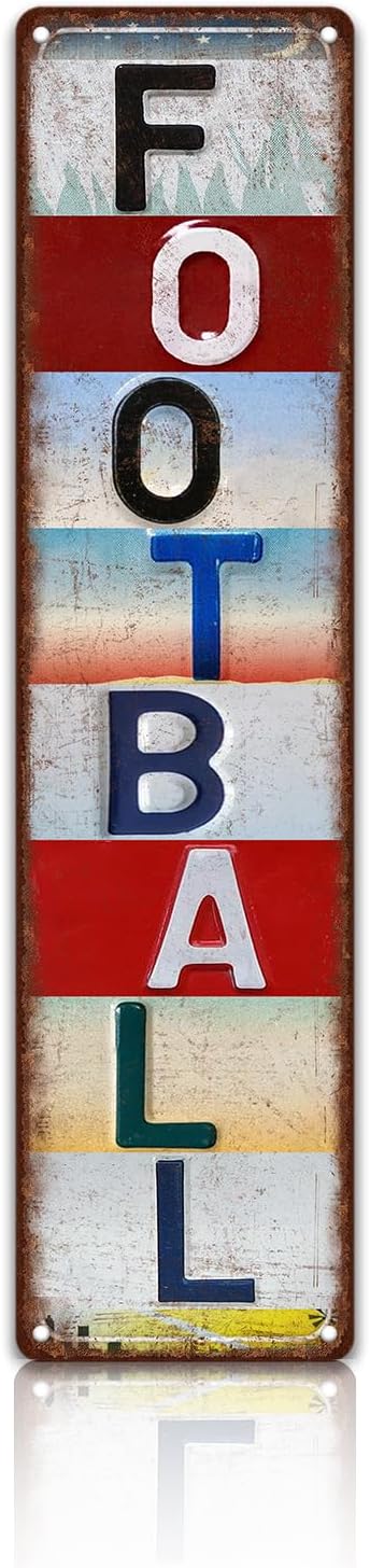 Vintage Sport Street Sign Football Wall Decor Metal Tin Signs Poster-StrideForce Fitness