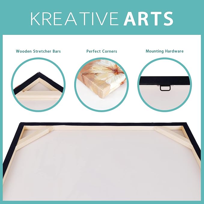 KREATIVE ARTS Large 5 Panel Wall Art Fitness Equipment Canvas Prints Black and Blue Gym Pictures for Boys Men Bedroom Artwork Painting Home Decor Sportsman Gifts Decoration-StrideForce Fitness