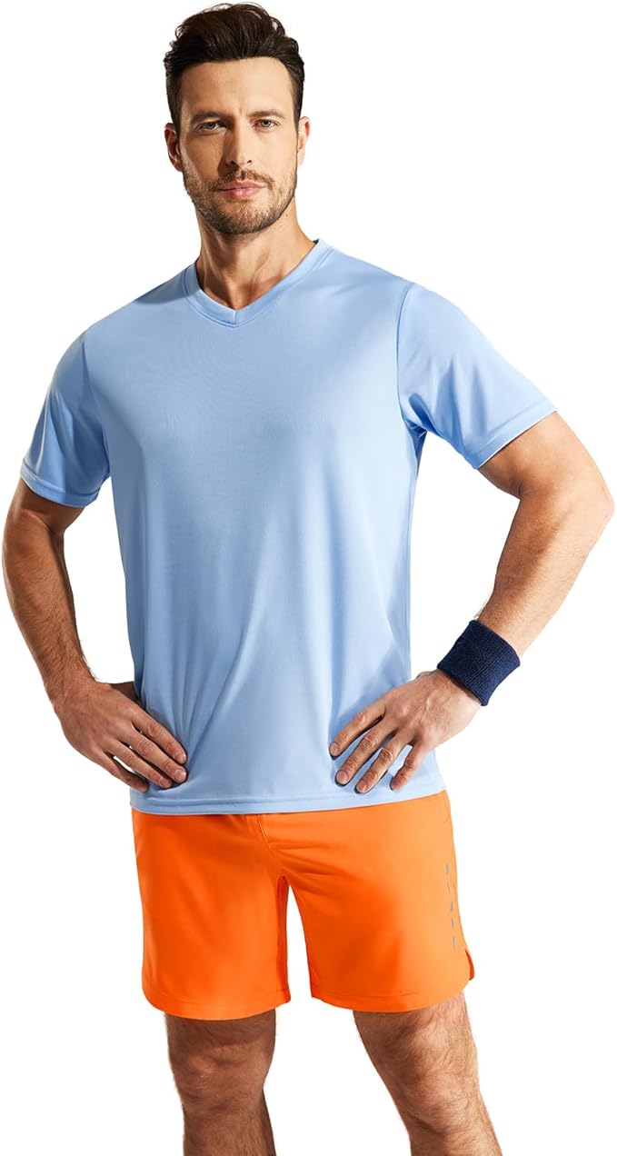 MIER Men's Quick Dry Workout Shirts Moisture Wicking Running Athletic Performance T-Shirts Recycled Polyester Top Tee-StrideForce Fitness