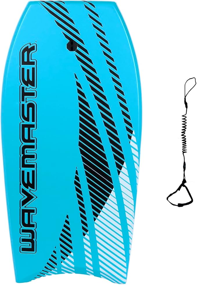 44 inch Body Board Ultimate Wavemaster Pro Bodyboard, Super EPS Core with Pro Quality Wrist Leash-StrideForce Fitness
