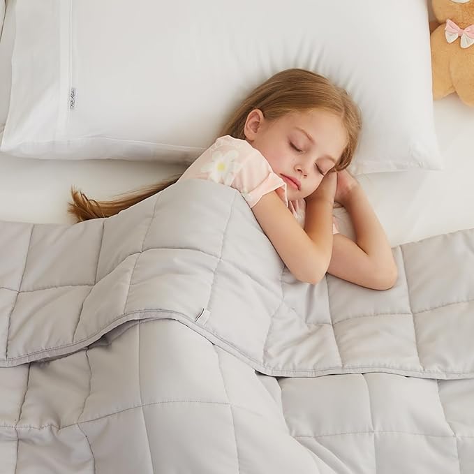 L'AGRATY Weighted Blanket - 36"x48" 3lbs Weighted Blanket Microfiber Material with Glass Beads Small Blanket for All-Season Summer Fall Winter Soft Thick Blanket-StrideForce Fitness