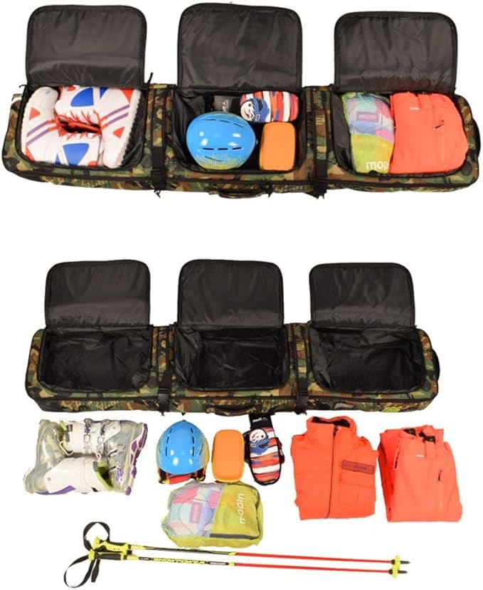 UNISTRENGH Waterproof Snowboard Bag Multi-compartment Adjustable Durable Snow Sports Equipment Backpack Bags for Air Travel-StrideForce Fitness