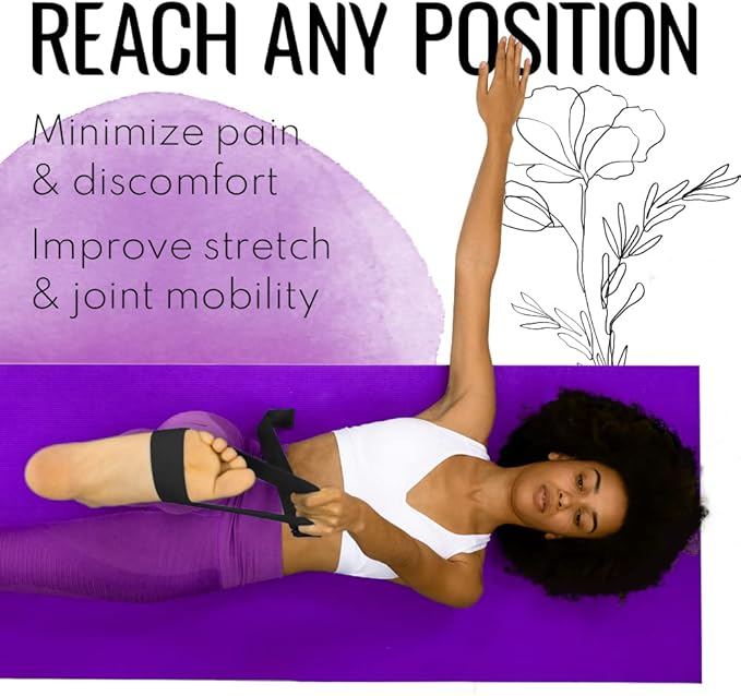 TECEUM Yoga Strap & Mat Strap – 2 IN 1 – Cotton – 6 ft 8 ft 10 ft (30+ colors) – Adjustable Non-Slip Belt for Yoga, Pilates, Stretching, Physical Therapy, Fitness & Home Workout – For Carrying Mats-StrideForce Fitness