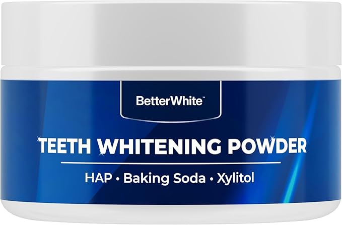 Teeth Whitening Powder - Hydroxyapatite, Remineralizing, Non-Sensitive Formula - Dentist-Approved Tooth Stain Remover & Polisher - Fluoride-Free - 6 Month Supply (40g)