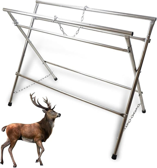 Deer Game Hunting Hoist Processing Rack Stand, Skinning Station Equipment Hide Tools for Hog Goat Sheep Boar Animal Field Dressing Cleaning Butchering-StrideForce Fitness