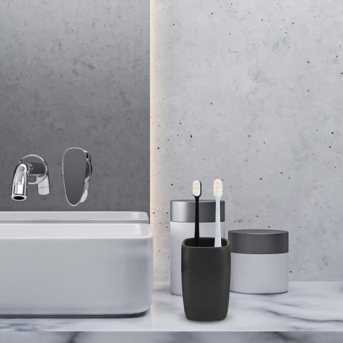 6pcs Adult Soft Bristle Toothbrushes Wavy Small Head Design with Tongue Cleaner for Deep Cleaning Plaque and Tartar Control