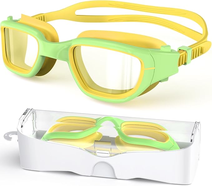 Kids Swim Goggles,Swimming Goggles for Kids 6-14, Anti-Fog UV Protection Pool Glasses for Boys Girls-StrideForce Fitness