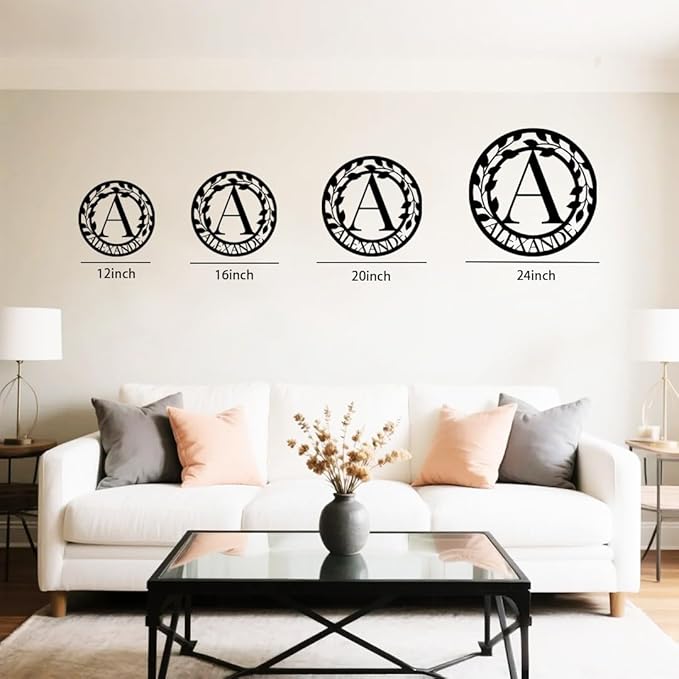 Personalized Metal Last Name Sign | Custom Metal Signs | Family Wall Art & Split Letter Name | Wedding Gift & Anniversary | Indoor Decor Gift for Women, Men, Wife, Parents, Couple-StrideForce Fitness