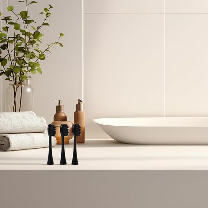 3Pcs Soft Bristles Toothbrush Head Replacement for Electric Toothbrush Adults Compatible Oral Care Brush Heads Refill for Daily Cleaning