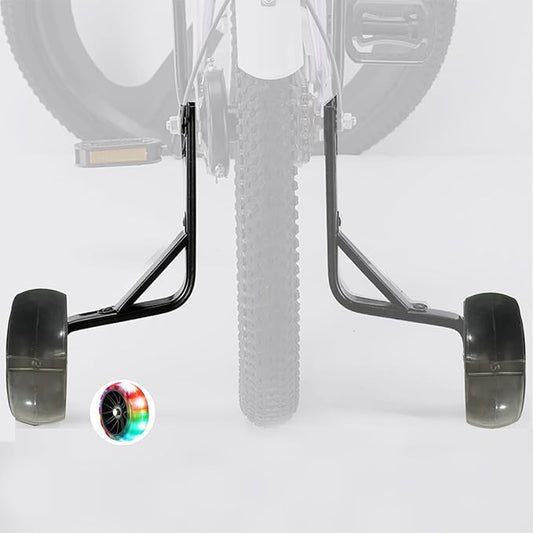 1 Pair Bike Training Wheels Mute Flash Wheels,Children Bicycle Wheels Flash Mute Wheel Compatible for 12 14 16 18 20 inch Single Speed Bike-StrideForce Fitness