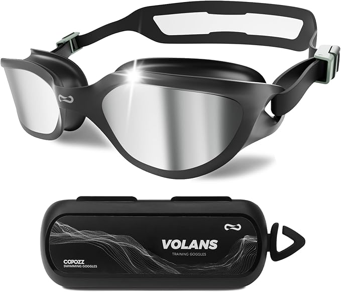 COPOZZ Swim Goggles Adult Women, Swimming Goggles for Women & Men, Anti-Fog No Leaking UV Protection for Adult-StrideForce Fitness